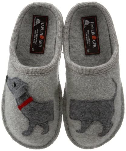 Haflinger Doggy Slipper - Silver Grey, 37 #TOP4