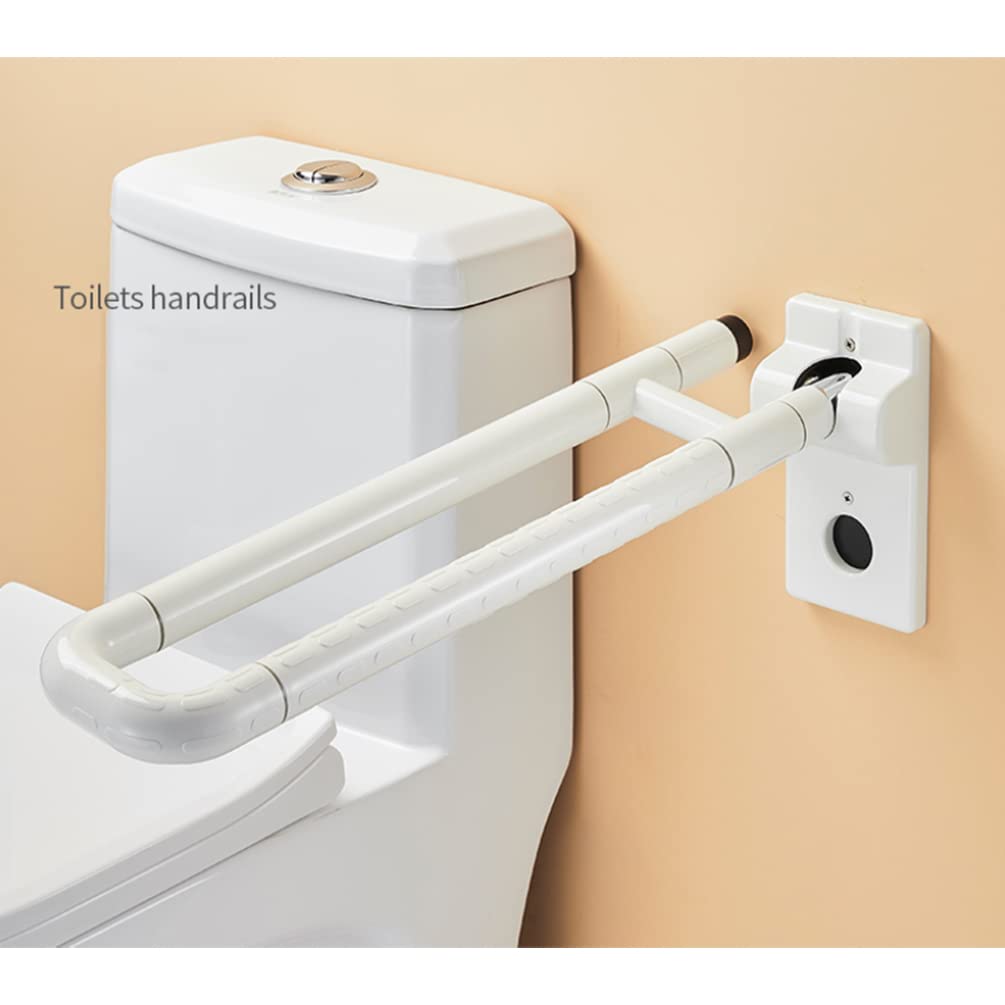 Barra di sostegno pieghevole per WC in acciaio inox, con braccio di supporto per il bagno, per anziani, disabili, utenti disabili