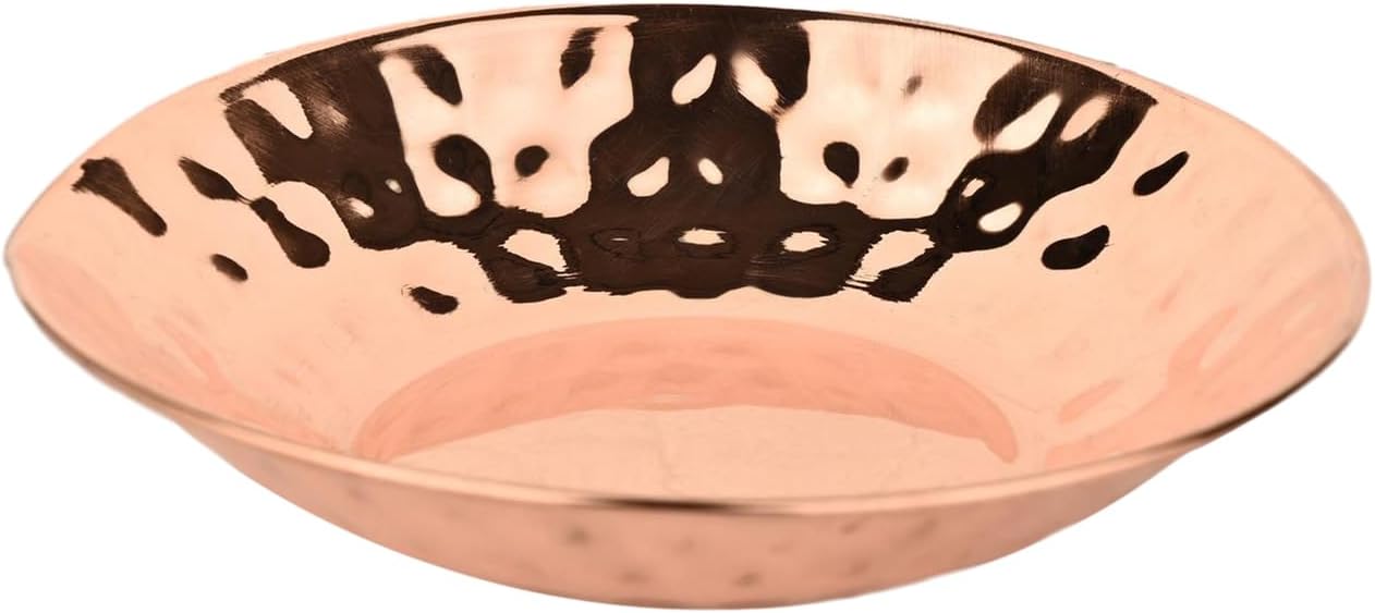 Copper Spoon Rest 13 cm - Pure Copper Spoon Rest and Holder for Stove & Kitchen Counter (Hammered)