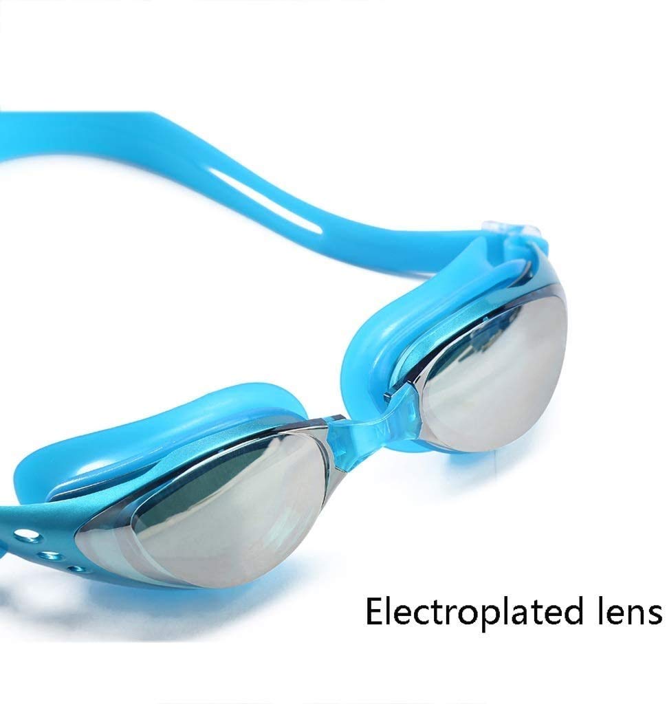 Schwimmbrille, Schwimmbrille für Erwachsene, Männer, Frauen, Jugendliche, Kinder, Kinder und Jugendliche, Schwimmbrille, kein Auslaufen, Anti-Beschlag-Triathlon, mit verspiegelten und wasserdich
