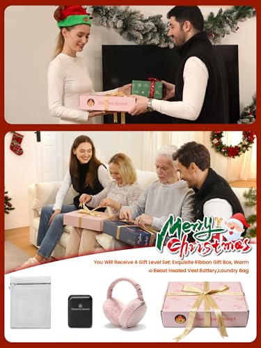 Thermo Beast Heated Vest Women with Battery Pack Included, Electric Rechargeable Warming Winter Vests for Work & Outdoor (US, Alpha, Medium, Regular, Regular, Polyester, Black)