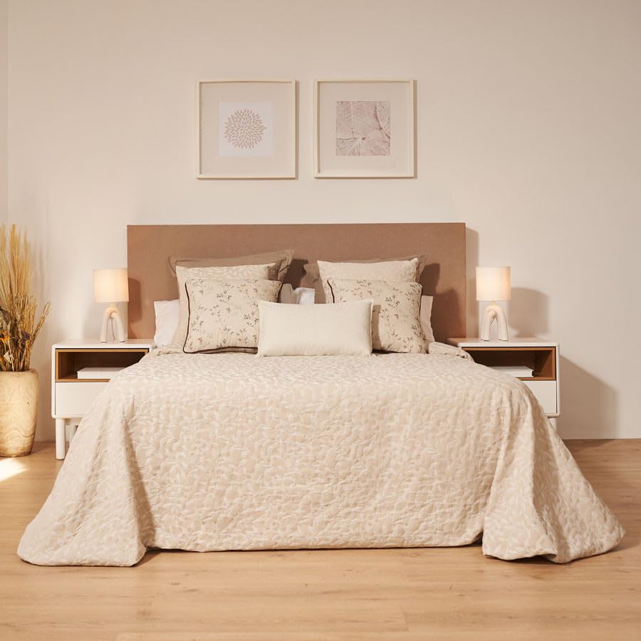 LA MALLORQUINA Colcha - Melissa - Beige, Cama 180-200cm