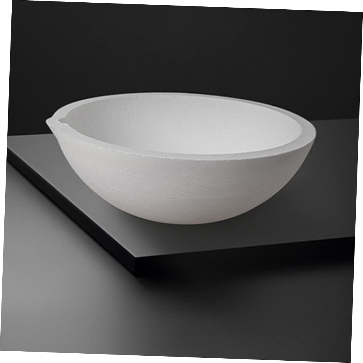 Veemoon Evaporating Dishes 2-Pack Large Ribs Pottery Evaporating Dish Lab Glassware Heat Proof Precipitate Maker