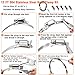 Hose Clamp Kit,12 FT 304 Stainless Steel, Cut-to-Size with 10 Heavy Duty Fasteners - Adjustable Worm Gear Clamp for DIY, Automotive, HVAC, Duct, Pipe, Marine Use