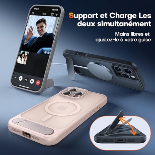 Coque iPhone 16 Pro Max avec béquille réglable pour visionner vos vidéos les mains libres - 4