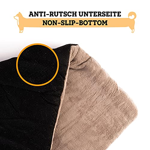 vitazoo Heizmatte für Tiere – 100 x 70 cm – Thermokissen selbstheizend für Hunde – Heizdecke maschinenwaschbar für große Hunde – Grau