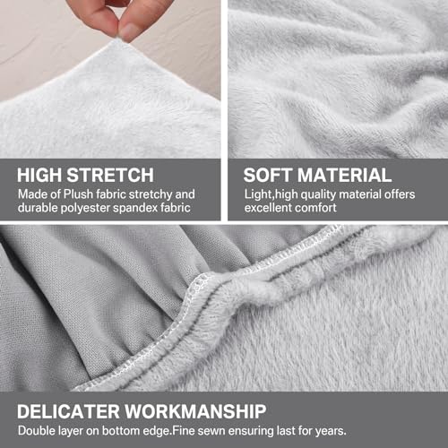 Teynewer Sofa Seat Cushion Cover, Sofa Cushion Slipcovers Stretch Velvet - Image 3