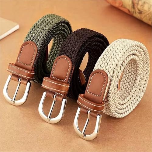 Versatile Jeans Belts For Women, No Need For Perforated Canvas Belt, Women's Woven Elastic Student Decorative Belt4