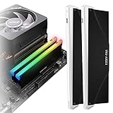 EZDIY-FAB 新しいバージョン RGB RAM 冷却 メモリヒートシンク アドレサブル RGB LED機能搭載 (デスクトップ オーバークロックPC用 メモリ)-黒い 2本1セット [PI061]