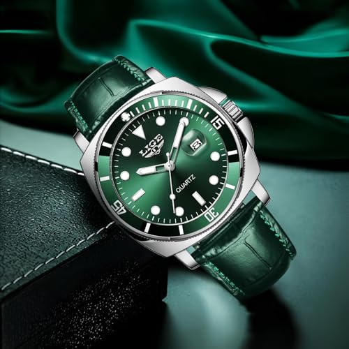 Image of LIGE Mens Roulette Wheel Watches Casino Themed Quartz Analog Watch 3ATM Waterproof Glowing Man Wrist Watches