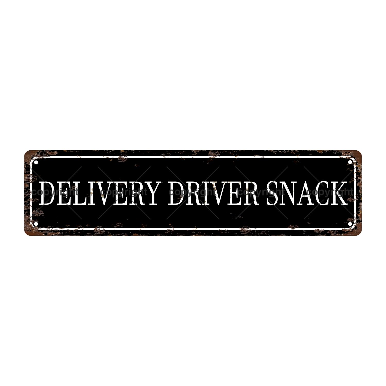 DELIVERY Driver Snack Package Metal Tin Street Sign Bar Cafe Garage Cave Home Room Wall Bathroom Farmhouse Garden Porch Patio Decor,4x16 Inch