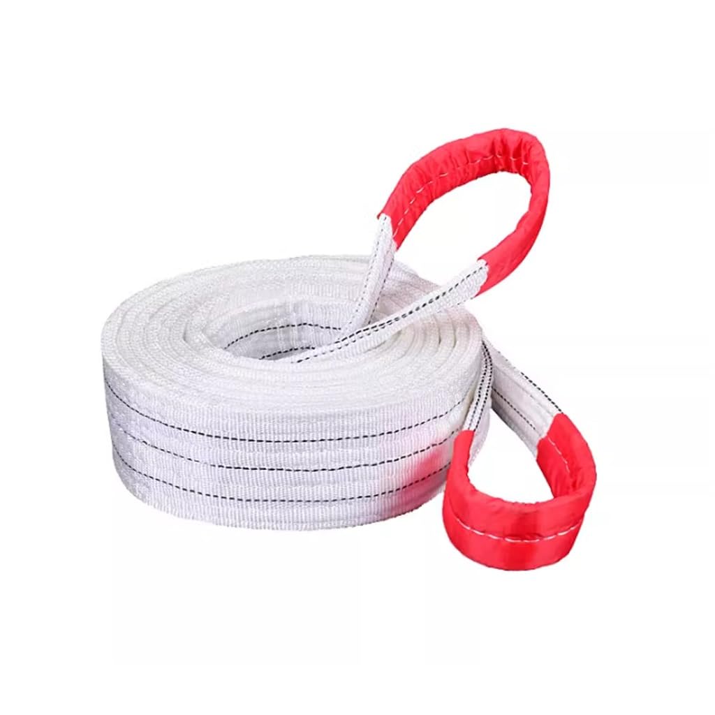 NGDFGR Durable Industrial White Flat Lifting Belt For Lifting Belts 2-Ton Load Crane Belts Towing Belts Nylon Slings Lifting Rope,2T-9M