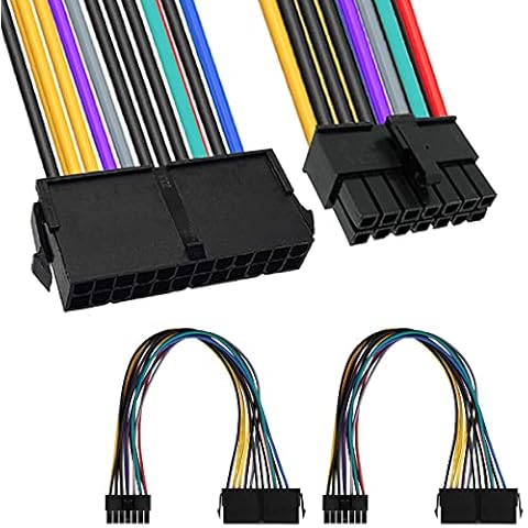 Xiatiaosann Paquete de 4 24 pines a 14 pines ATX PSU Cable de fuente de alimentación Cover