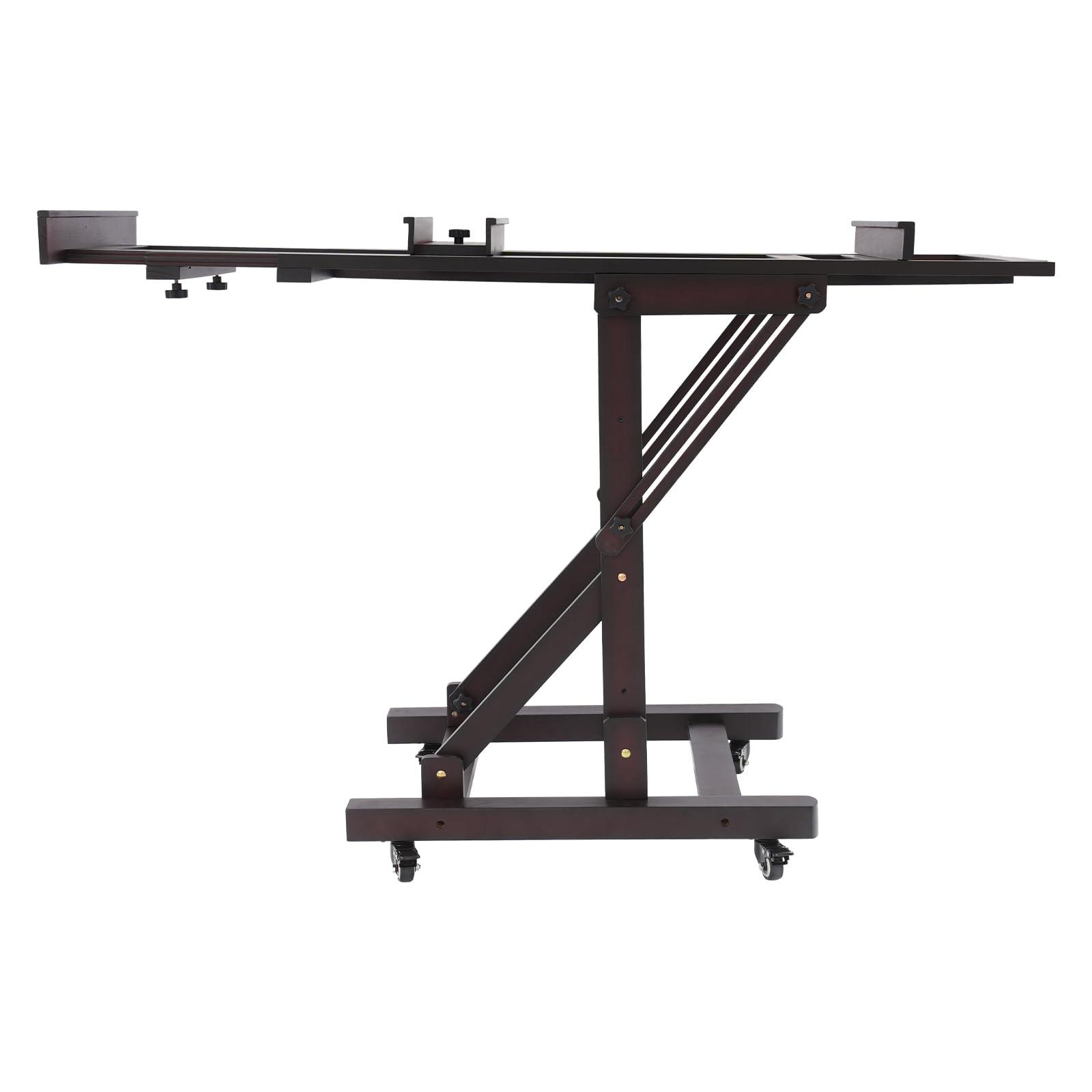 Staffelei Holz Einstellbar 140-300cm Staffeleien Groß mit Rädern, waagerecht und senkrecht malen, für Malen, Künstler, Erwachsene, 10kg Belastbar (Dunkelbraun)