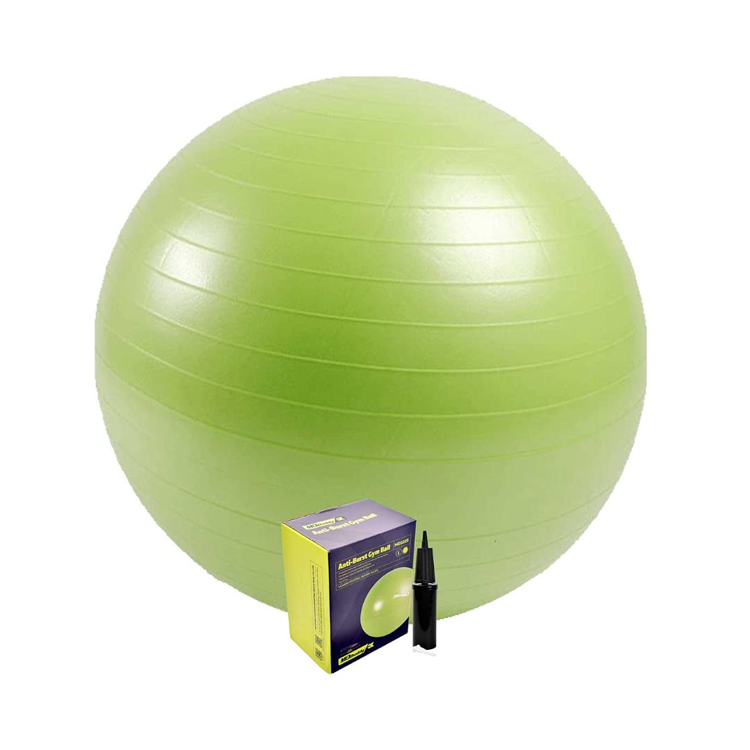 Physiostore PVC Exercise Gym Swiss Ball with Air Pump (Size - 75cm , Green)-image-14
