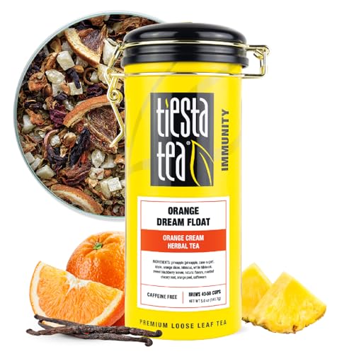 Image of Tiesta Tea - Orange Dream Float Tea, Loose Leaf, Orange Cream Herbal Tea, Premium Caffeine-Free Tea Blend, Make Hot or Iced & Up to 50 Cups, 5 oz Refillable Tin