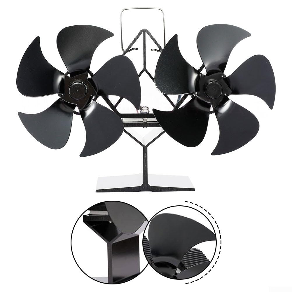 Ventola per stufa a legna, ventilatore magnetico per camino, alimentato a calore, per stufe a legna e caminetti