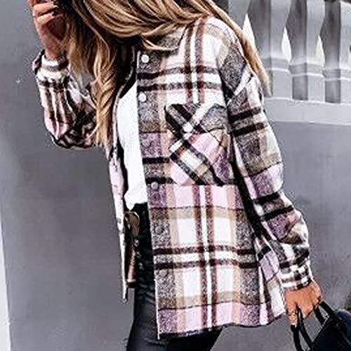 Soft Shacket Jacket Women With Pockets, Warm Shacket Plaid, Warm Shacket Jacket Women Plus Size, Warm Shacket Jacket #TOP5