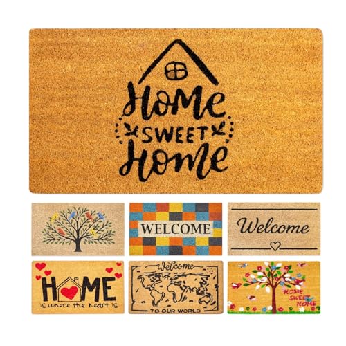 LUA VIKA Coir Doormat - Sweet home - 40x70 cm - Outdoor Door mat...
