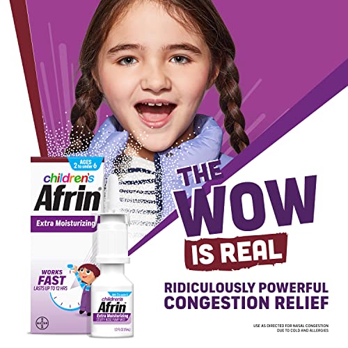 Afrin Childrens, Extra Moisturizing Stuffy Kids Nasal Spray Pump Mist thumb #2