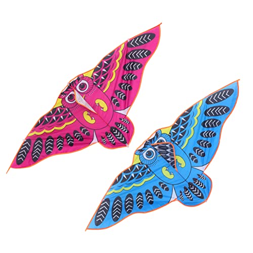 Toyvian 2pcs Cartoon Owl Kite Outdoor Kite Kites Outdoor Playing Beach ’s Owl Kites for Boys Random Color