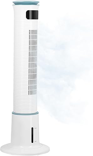 Simple Deluxe Mist Tower Ventilador, 12 velocidades y 3 modos de configuración, ventilador de pie, ventilador de enfriamiento de cierre de