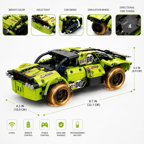Image of Stem Building Toys for 6-8 Year Old Boys Projects for 8-12 Year Old Boys Building Car Kit Engineering Game RC Car Gift Best Christmas Birthday Gift for 6 7 8 9 10 11 12 Year Old Boys