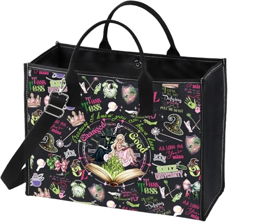 GJTIM Musical Lover Gift Witch Musical Theater Fans Gift Musical Theatre Canvas Tote Bag For Theatre Lovers