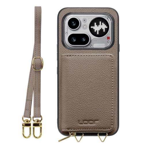 LOOF LUXURY-SHELL POUCH �{�v �J�o�[ �|�[�`�t�� �X�}�z�P�[�X for Nothing Phone (4a) Pro �p �P�[�X �V�����_�[ �X�}�z�V�����_�[ �w�� ���[ �X�g���b�v 2�{�Z�b�g ��|�� ���|�� �����h�~ ���U�[ ��