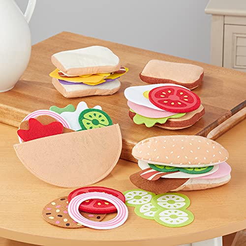 Melissa & Doug Felt Play Food Sandwich Set (Pretend Play, Easy to Clean, Includes Play Ideas, 33 Durable Pieces) - Image 7