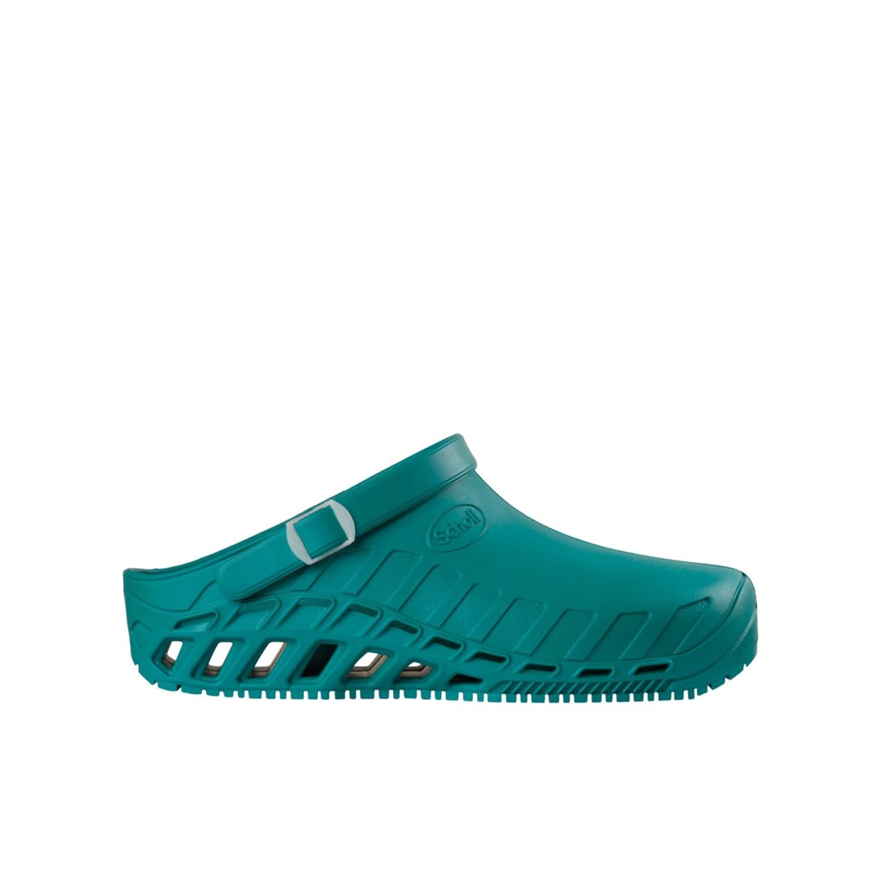 Scholl Clog Evo - Zoccoli Sanitari Professionali per Uomo o Donna, Ultra Leggeri, Comodi e Traspiranti, con Suola Antiscivolo, Soletta in Memory Removibile e Cinturino Rotante