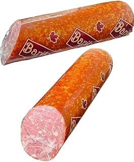Barilo's Salami Cervelat 1.1 Lb - Perfect Deli Salami For Charcuterie Boards, Sandwich Meat, And Salami Snacks - Delicious Cured Meat For Charcuterie Food Items And Sausage Breakfast Treats