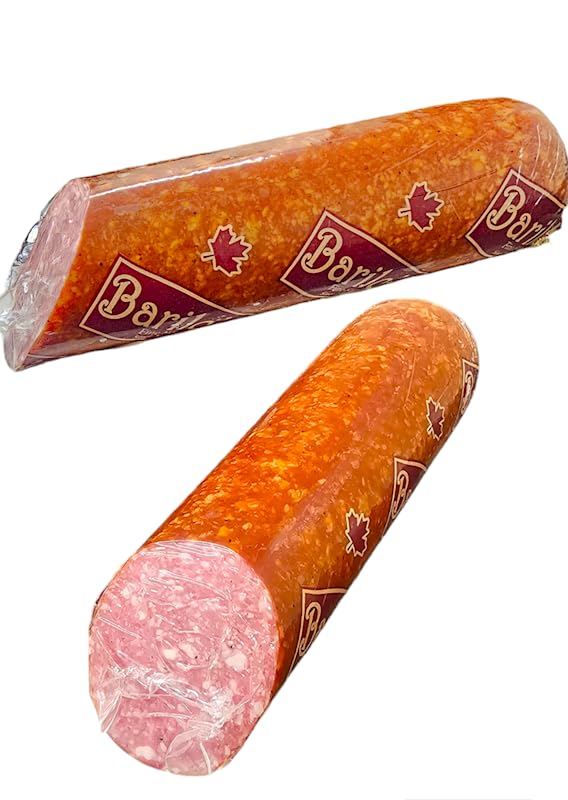Barilo's Salami Cervelat 1.1 Lb - Perfect Deli Salami For Charcuterie Boards, Sandwich Meat, And Salami Snacks - Delicious Cured Meat For Charcuterie Food Items And Sausage Breakfast Treats