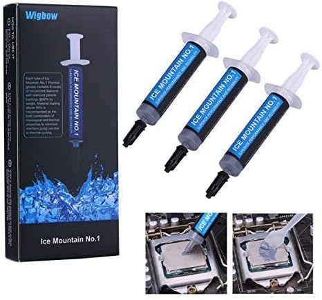 Wigbow Thermal Compound Paste Heatsink Paste Carbon Based High Performance Thermal Compound CPU for All Coolers, Thermal Interface Material - High Durability (3 Pack)