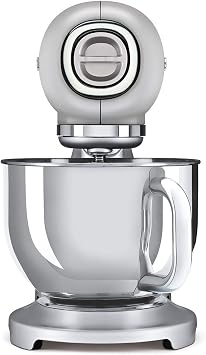 Smeg حامل خلاط ومجموعة بكرة/قطع المعكرونة، فضي