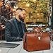 Banuce Vintage Leather Briefcase for Men 15.6 inch Lawyer Briefcase Legal Attorney Doctor Bag Attache Case with Lock for Business Travel Office Work Gradient Brown