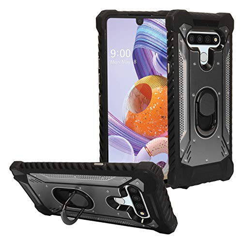 CELZEN - for LG Stylo 6 LM-Q730 (2020) - Aluminum Metal Hybrid Phone Case with Stand - ZY0 Gray