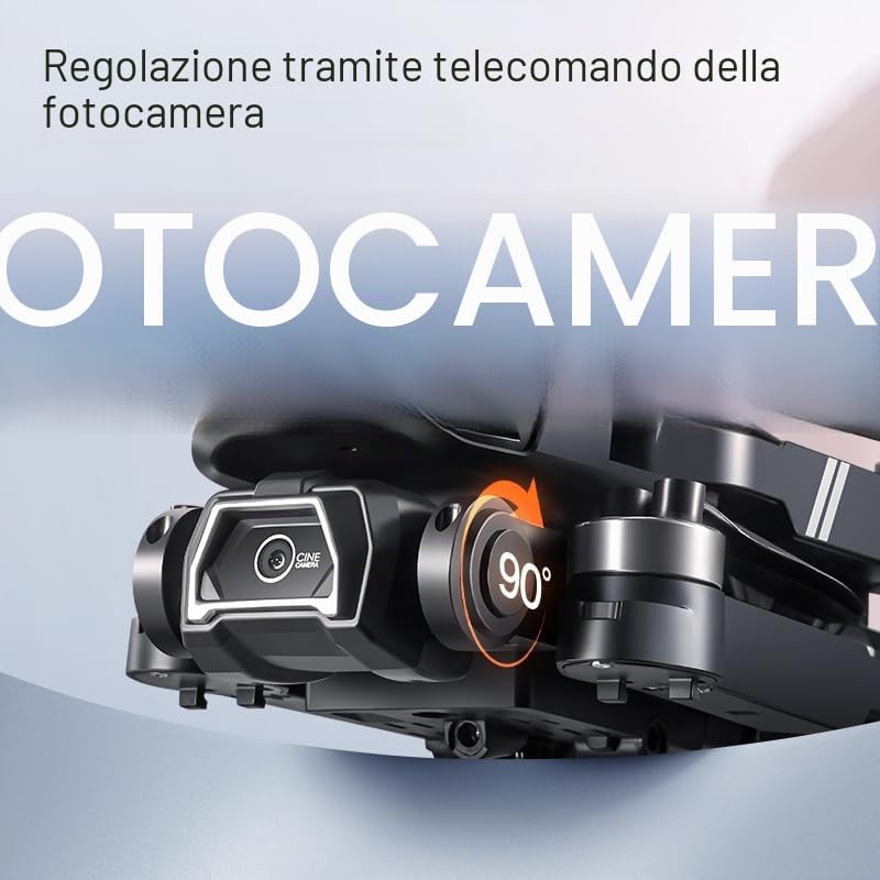 LU80 Drone con Telecomando a Schermo Integrato - Doppia Telecamera, Motore Brushless, Evitamento Ostacoli Intelligente, Stabilizzazione a Flusso Ottico (blue)