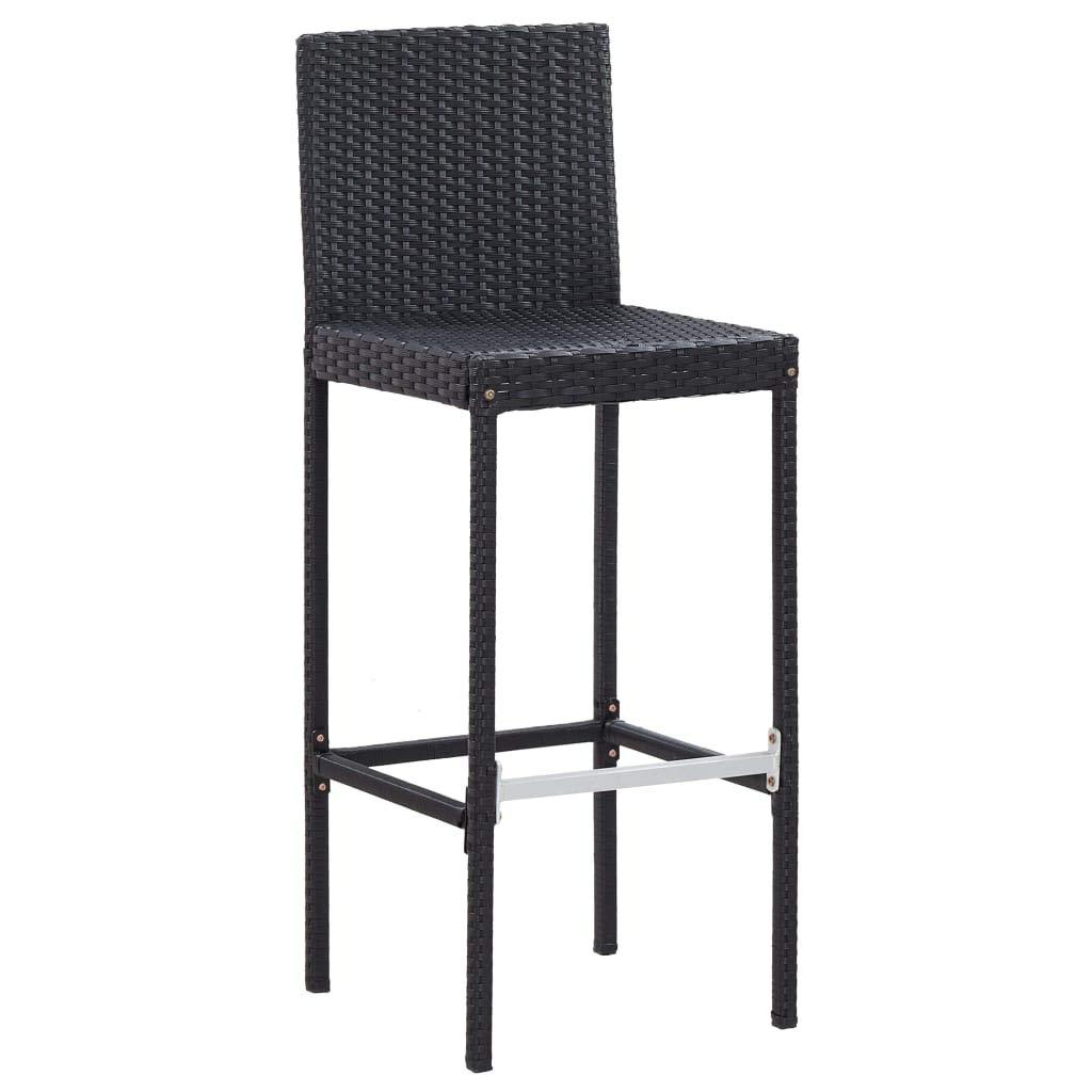 vidaXL Set da Bar da Giardino 5 pz in Polyrattan e Massello d'Acacia