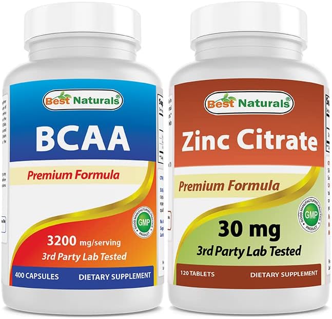 Best Naturals BCAA 3200mg y citrato de zinc 30 mg