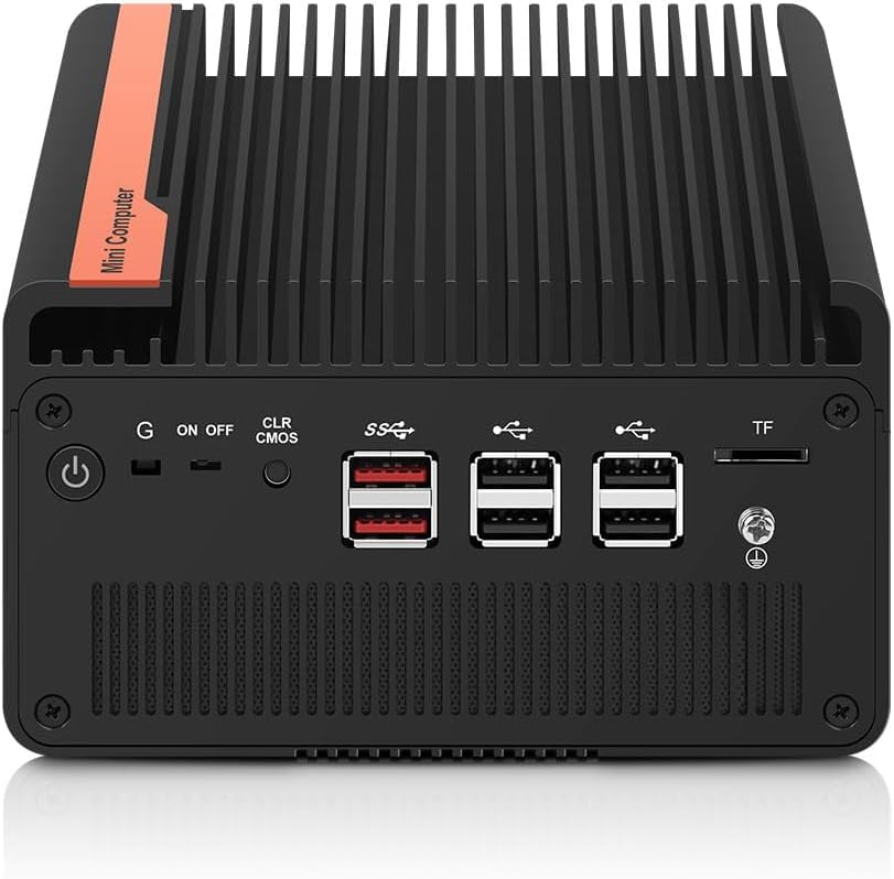 Image of Mini PC NAS 5 M.2 Nvme Pocket NAS Small PC,4X2.5GbE LAN Mirco Desktop Computer 2HD 4K@60HZ,Router /QNAS /Firewall DDR5 for Office Business (N150-No Memory, no Hard Drive)