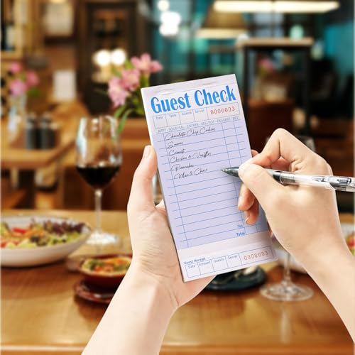 Bloc-notes de serveur pour restaurants et grands événements - Carnet de chèques d'invité - 8