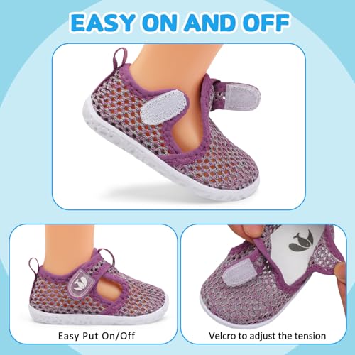 Image of FEETCITY Kids Water Shoes Boys Girls Swim Shoes Aqua Socks Non-Slip Quick Dry Barefoot Sports Shoes Outdoor Pool Summers Shoes