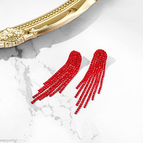 Pendientes Colgantes Clip-on con Cristal Brillante miniatura 5