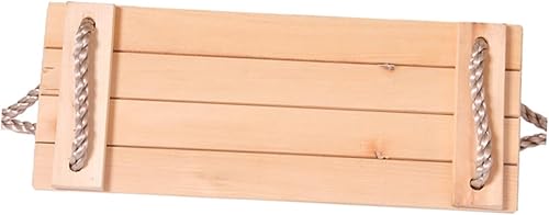 Miniatura 3 de Juego de columpios de madera con asiento antideslizante y cuerda de nailon grueso para adultos, columpio colgante para interiores y exteriores, para