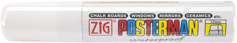 Zig 15mm Posterman Tip Marker, White
