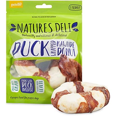 Natures Deli Duck Wrapped Rawhide Donut Dog Treat - Dental Chew, Nutritious, Natural Flavour, High Protein - Medium - 1pk - 75g Cover