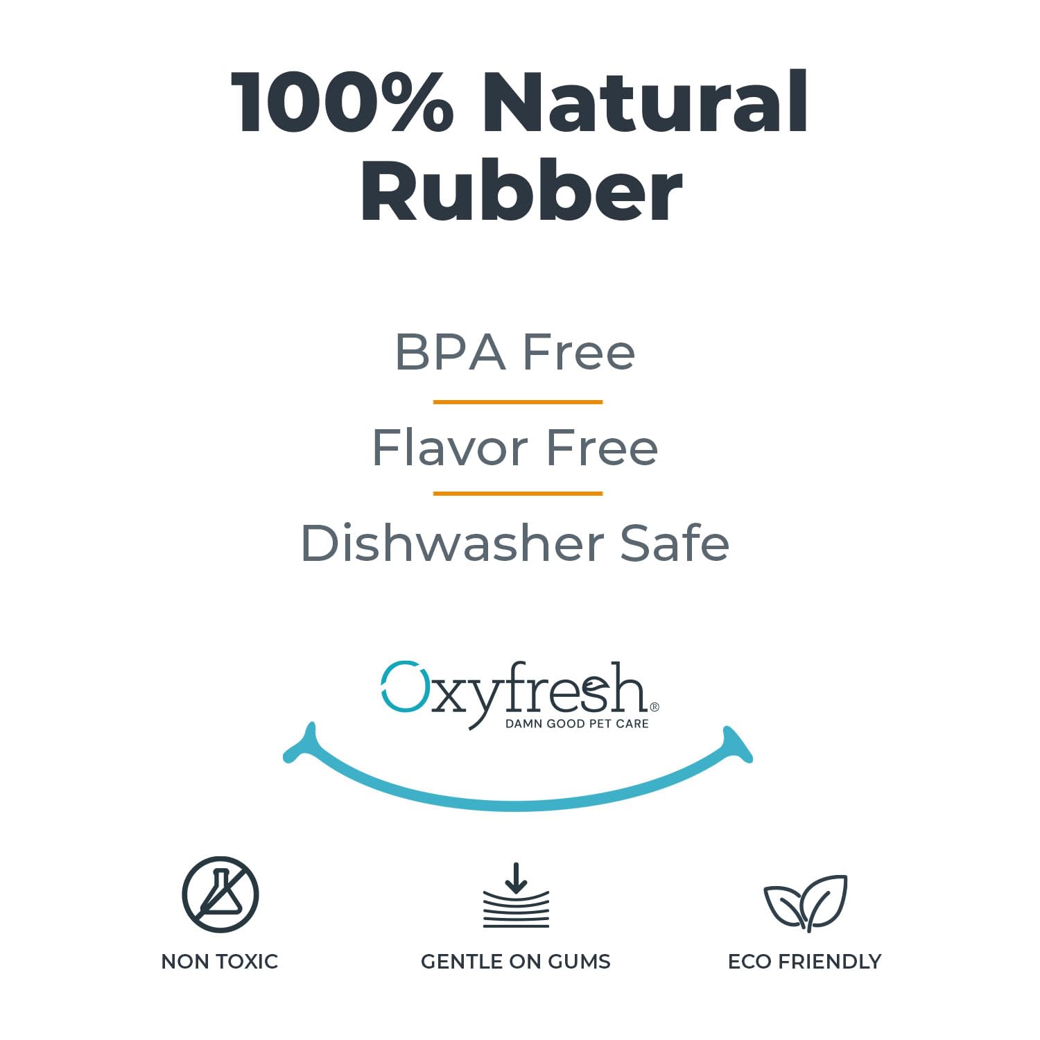 Oxyfresh Juguete dental para perros, el mejor juguete masticable de goma duradero para masticadores agresivos, elimina la placa, limpia los dientes y refresca el aliento sin cepillarse (grande)