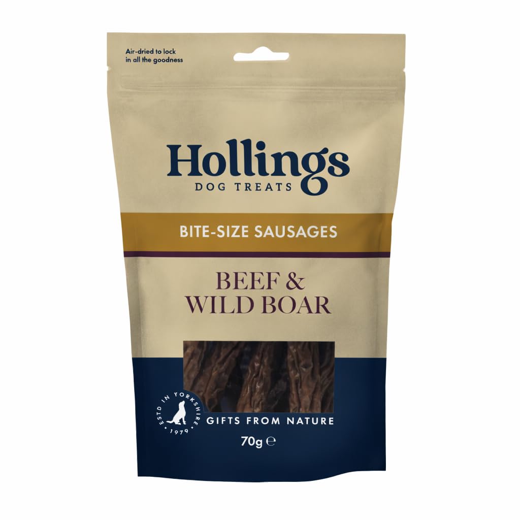 Hollings Beef & Wild Boar Bite-Size Sausages - Saver Pack: 3 X 70G