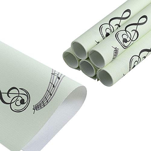VEWEET 6 piezasa Juegos de manteles individuales de PVC lavable. Tapetes antideslizantes de mesa, 45CM X 30CM, Musical Cover